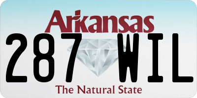 AR license plate 287WIL