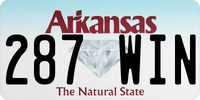 AR license plate 287WIN