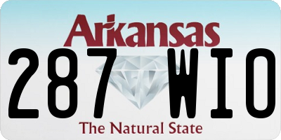 AR license plate 287WIO