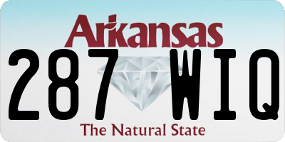 AR license plate 287WIQ