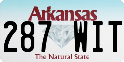AR license plate 287WIT