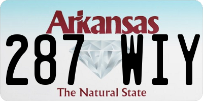 AR license plate 287WIY