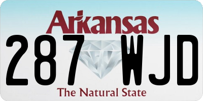 AR license plate 287WJD