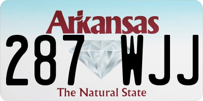AR license plate 287WJJ