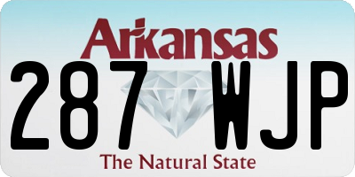 AR license plate 287WJP