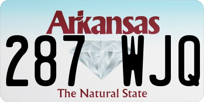 AR license plate 287WJQ
