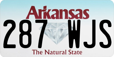AR license plate 287WJS