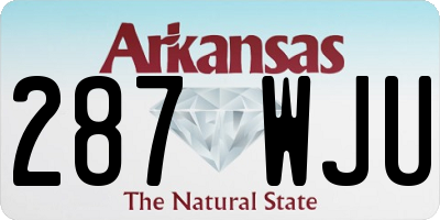 AR license plate 287WJU