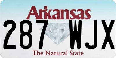 AR license plate 287WJX