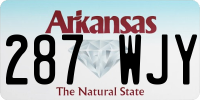 AR license plate 287WJY