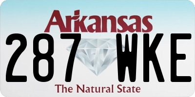 AR license plate 287WKE