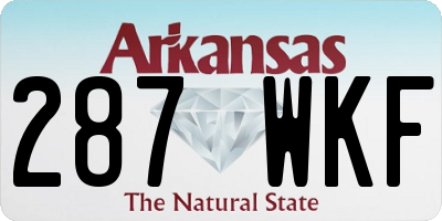 AR license plate 287WKF