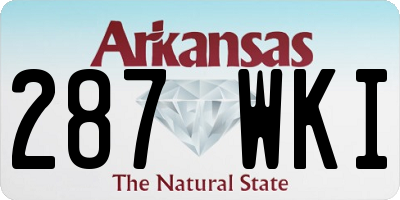 AR license plate 287WKI