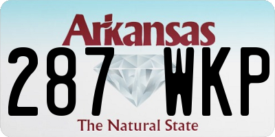 AR license plate 287WKP