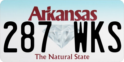 AR license plate 287WKS