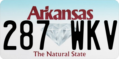AR license plate 287WKV