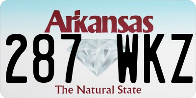 AR license plate 287WKZ