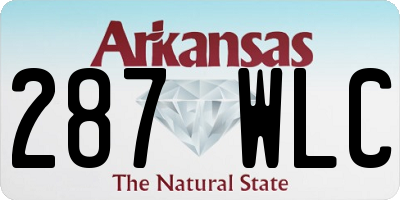 AR license plate 287WLC