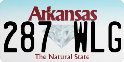 AR license plate 287WLG