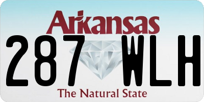 AR license plate 287WLH