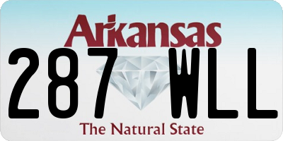 AR license plate 287WLL