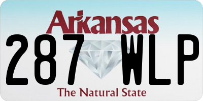 AR license plate 287WLP