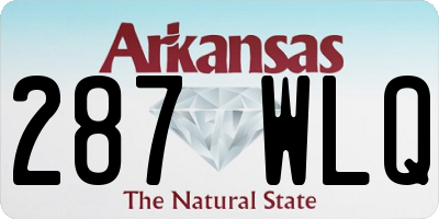 AR license plate 287WLQ