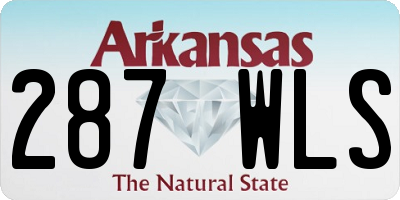 AR license plate 287WLS