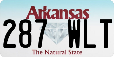 AR license plate 287WLT