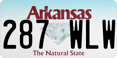 AR license plate 287WLW