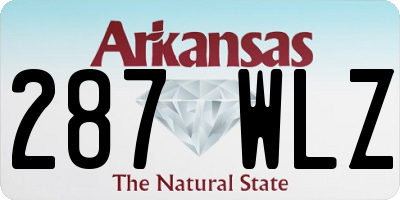 AR license plate 287WLZ