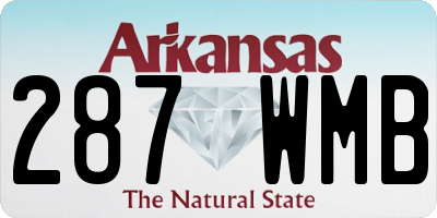 AR license plate 287WMB
