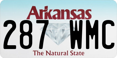 AR license plate 287WMC