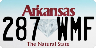 AR license plate 287WMF