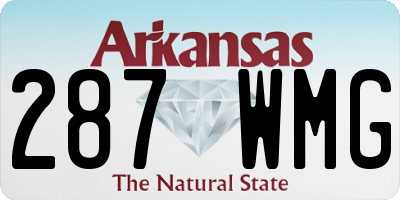 AR license plate 287WMG
