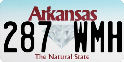AR license plate 287WMH