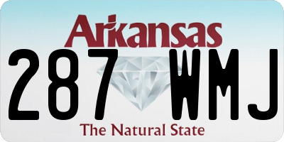 AR license plate 287WMJ