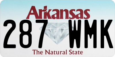 AR license plate 287WMK