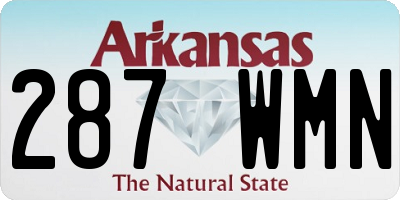 AR license plate 287WMN