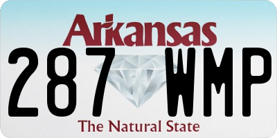 AR license plate 287WMP