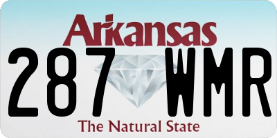 AR license plate 287WMR