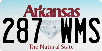 AR license plate 287WMS
