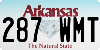 AR license plate 287WMT
