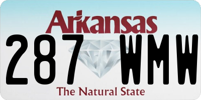 AR license plate 287WMW