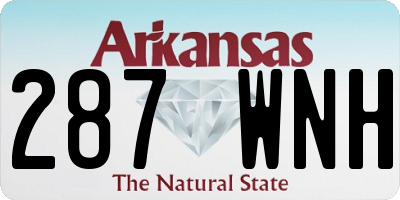 AR license plate 287WNH