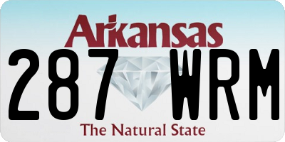 AR license plate 287WRM