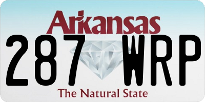 AR license plate 287WRP