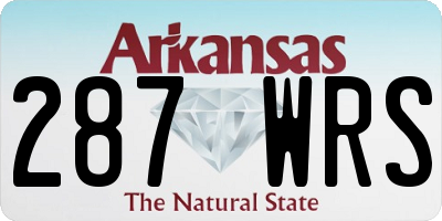 AR license plate 287WRS