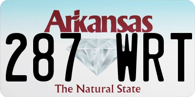 AR license plate 287WRT