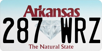 AR license plate 287WRZ
